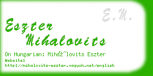 eszter mihalovits business card